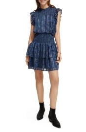 Scotch Soda Metallic Smocked Waist Minidress at Nordstrom Rack
