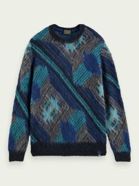 Scotch Soda Panelled Jacquard Sweater at Scotch & Soda