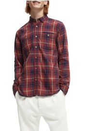 Scotch Soda Plaid Flannel Button-Up Shirt at Nordstrom