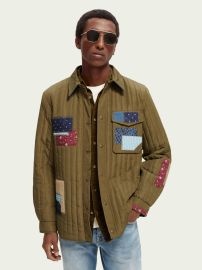 Scotch Soda Quilted patched jacket at Scotch & Soda