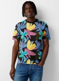 Scotch Soda Regular Fit Printed Organic T shirt In Multicolour at Scotch & Soda