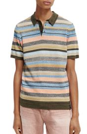 Scotch Soda Stripe Organic Cotton Polo at Nordstrom