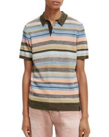 Scotch Soda Structured Knit Striped Polo Bloomingdales at Bloomingdales