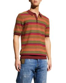 Scotch amp Soda Menx27s Organic Structure Knitted Polo Shirt at Neiman Marcus