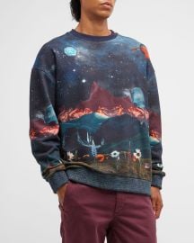 Scotch amp Soda Menx27s Printed Felpa Sweatshirt at Neiman Marcus