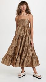 Scotch amp Soda Metallic Seersucker Pinafore Maxi Dress at Shopbop