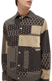 Scotch amp Soda Patchwork Print Cotton amp Linen Jacket at Nordstrom