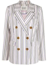 Scotch amp Soda Striped double-breasted Blazer - at Farfetch