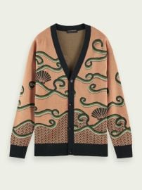 Scotch and Soda Jacquard cardigan in Combo A Scotch Select at Scotch and Soda