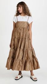 Scotch and Soda Metallic Seersucker Pinafore Maxi Dress at Shopbop