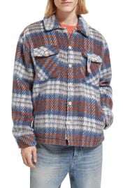 Scotch and Soda Plaid Brushed Flannel Button Up Overshirt at Nordstrom