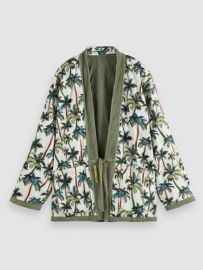 Scotch and Soda Reversible Kimono Jacket in Army at Scotch & Soda