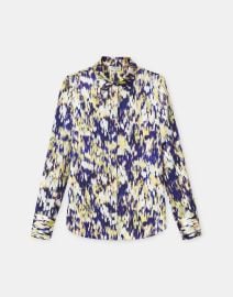 Scottie Blouse in Autumn Haze Print Silk  Lafayette 148 New York at Lafayette 148 New York