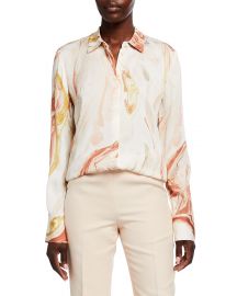 Scottie Geode Print Blouse at Neiman Marcus