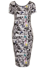 Scribble News Midi Dress at Topshop