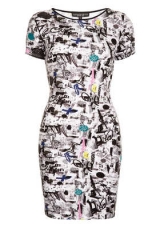 Scribble News Mini Dress at Topshop