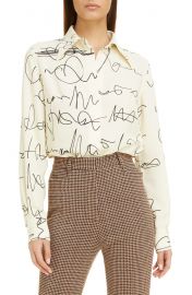 Scribble Print Blouse at Nordstrom