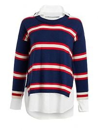 Scripted - Wide Stripe Crewneck Sweater at Saks Fifth Avenue