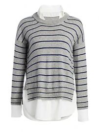 Scripted - Wide Stripe Crewneck Sweater at Saks Fifth Avenue