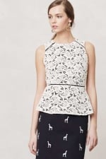 Scrolling lace peplum blouse at Anthropologie