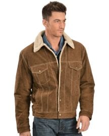 Scully Men\'s Sherpa Lined Boar Suede Jacket at Sheplers
