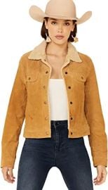 Scully Women39s Sherpa Lined Snap Front Trucker Jacket Tan X-Large at  Women39s Coats Shop at Amazon