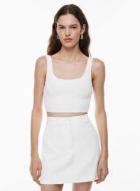 Sculpt Knit Squareneck Cropped Tank at Aritzia