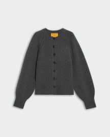 Sculpted Cardigan - Charcoal Guest In Residence at Guest In Residence