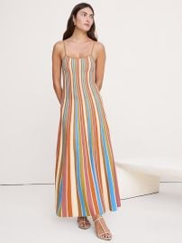 Sculpted Stripe Maxi Dress at Banana Republic