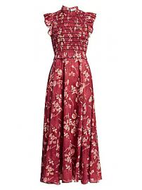 Sea - Monet Smocked Floral Maxi Dress at Saks Fifth Avenue