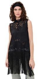 Sea Adelina Battenberg Lace Vest Black M at Shopbop
