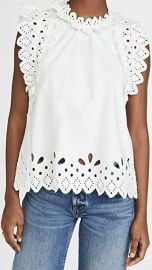 Sea Hazel Eyelet Flutter Sleeve Top at Shopbop