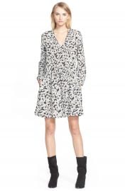 Sea Tie Neck Daisy Print Silk Dress at Nordstrom