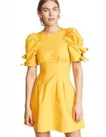 Sea Yellow Puff Sleeve Mini Dress at Sea