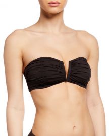 Seafolly Ruched Bandeau Bikini Top at Neiman Marcus