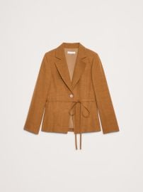Seamed Belted Blazer at Banana Republic