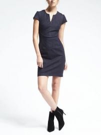 Seamed Denim Dress at Banana Republic