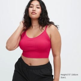 Seamless Half Camisole Bra Top at Uniqlo