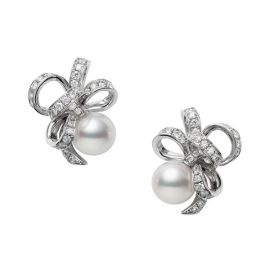 Search results for 039Pearl amp Diamond Bow Earrings039 at Mikimoto