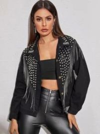 Search stud fringe jacket USA at Shein