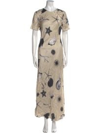 Seashells Short Sleeve Bias Dress Long Dress at The Real Real