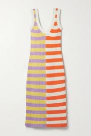 Seashore Stripe Blocked Knit Dress by Staud  at Net A Porter