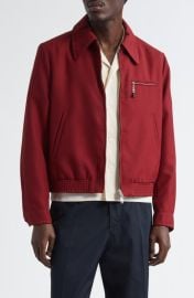 Second Layer Logo Dice Virgin Wool Bomber Jacket at Nordstrom