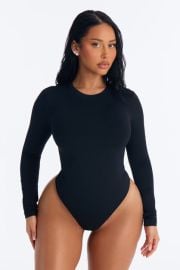 Second Skin Double Lined Crew Neck Long Sleeve Bodysuit Fashion Nova at Fashion Nova