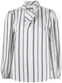 See By Chlo   Striped pussy-bow Blouse - Farfetch at Farfetch