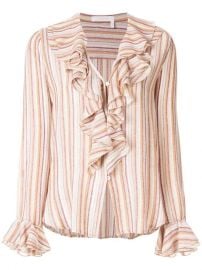 See By Chlo  233  Striped Ruffle Blouse - Farfetch at Farfetch