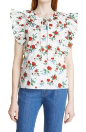 See by Chlo Floral Print Ruffle Top at Nordstrom