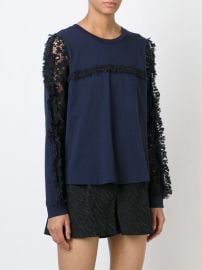 See by Chloe Lace Sleeve Top at Elizabeth & Charles