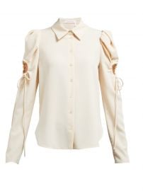 See by Chloe Puff sleeved cut-out crepe blouse at Matches