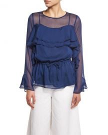 See by chloe Chiffon ruffle blouse at Neiman Marcus